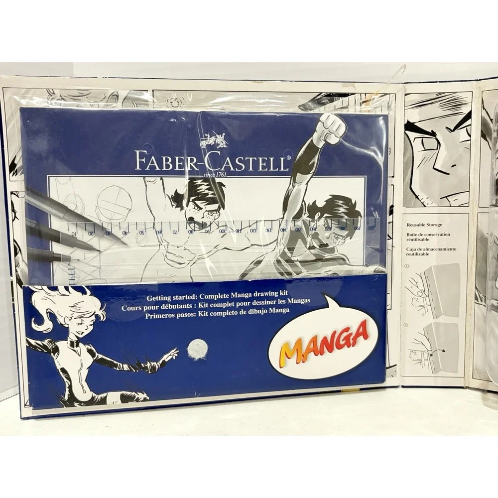 NEW Faber-Castell Getting Started Manga Comic Kit Drawing Mannekin Booklet